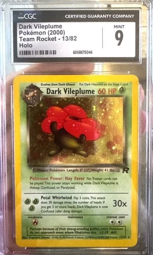 Pokémon Dark Vileplume Team Rocket 13/82 Holo Rare CGC 9 Unlimited 2000