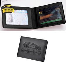 Car Registration and Insurance Holder, Leather Vehicle Document Card Glove Box O