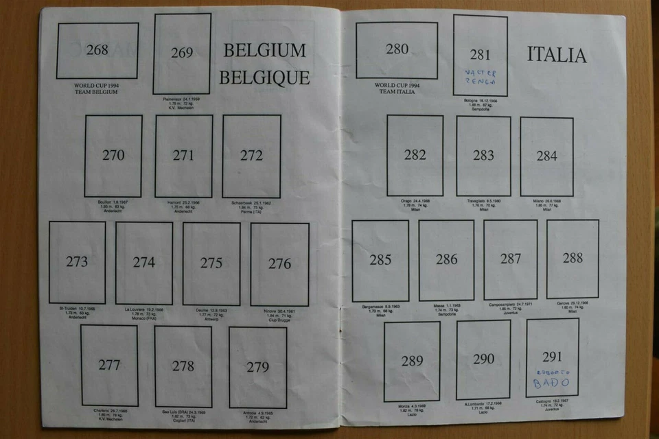 Copa Mundial de la FIFA EE. UU. 94 1994 VERSIÓN SERBIA YUGOSLAVA EMBARGO DE GUERRA sin panini Foto 3 de 4
