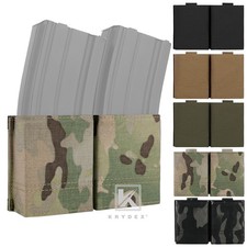 KRYDEX Tactical 5.56 .223 Magazine Double Mag Pouch Duty Belt / MOLLE Mounted