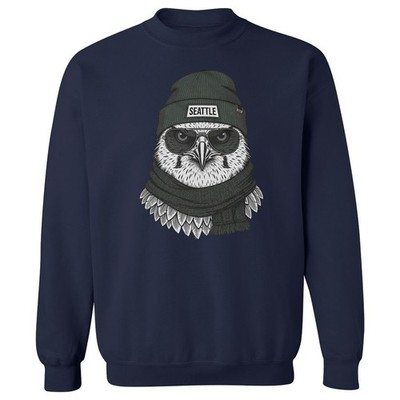 Seattle Tribute Sport Design - Bold Seahawk-Inspired Unisex Crewneck Sweatshirt