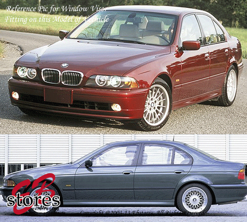 Vent Shade Window Visors 4DR BMW E39 525i 528i 97-03 1997 1998 1999-2003 4pcs - Picture 8 of 8