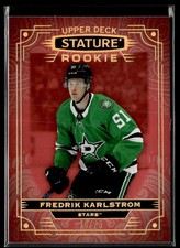 2022-23 Upper Deck Stature Red Fredrik Karlstrom 20/75 Dallas Stars #123