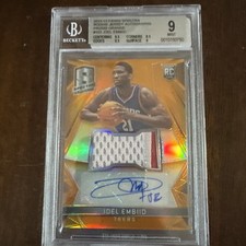 JOEL EMBIID 2014 SPECTRA ROOKIE PATCH AUTO #/...