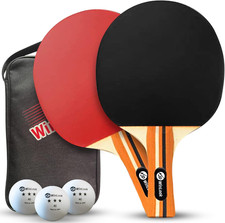 Ping Pong Paddles Sets - Portable Table Tennis Paddle Set with Ping Pong Paddles