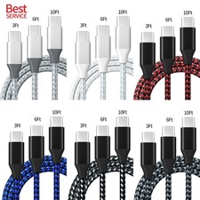 Type-C Cable Fast Charger For iPhone 17/16/15 Pro/Max/Plus Power Cord Nylon USB