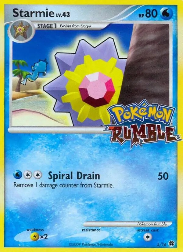 Starmie - 5/16 - Pokemon Rumble Holo NM
