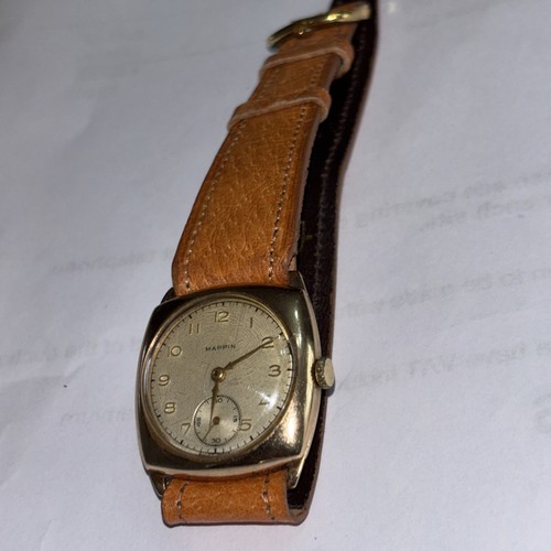 Mappin 9ct Gold Men’s Watch Working - Picture 2 of 12