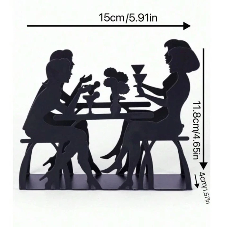 Dispenser porta tovaglioli in ferro umano in metallo decorazione tavolo cucin... - Immagine 2 di 4