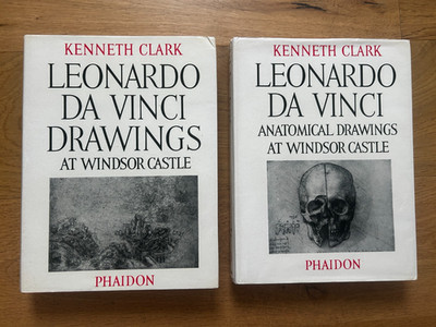 Leonardo Da Vinci Drawings at Windsor Castle Vol. 2 & 3 Kenneth Clark 1969  HBDJ
