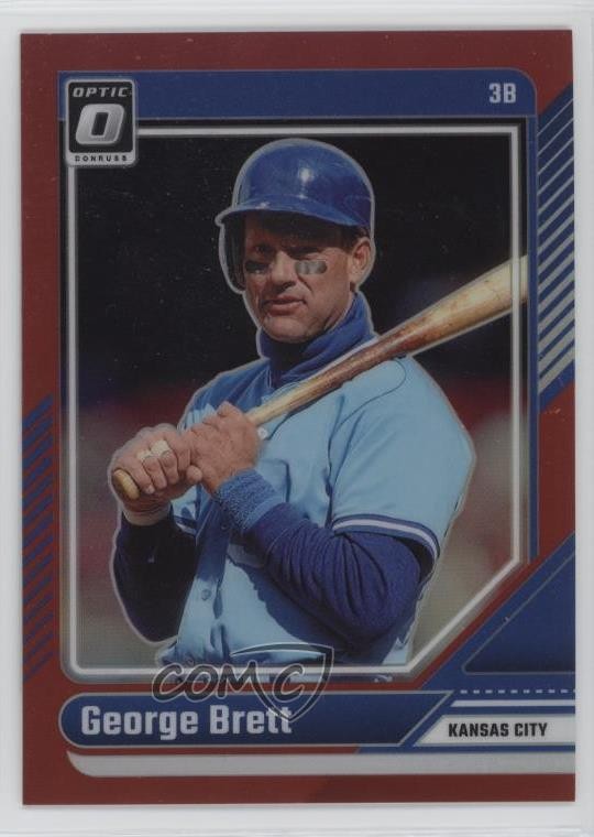 2024 Panini Donruss Optic Red Prizm 16/99 George Brett #3 HOF 1cx3