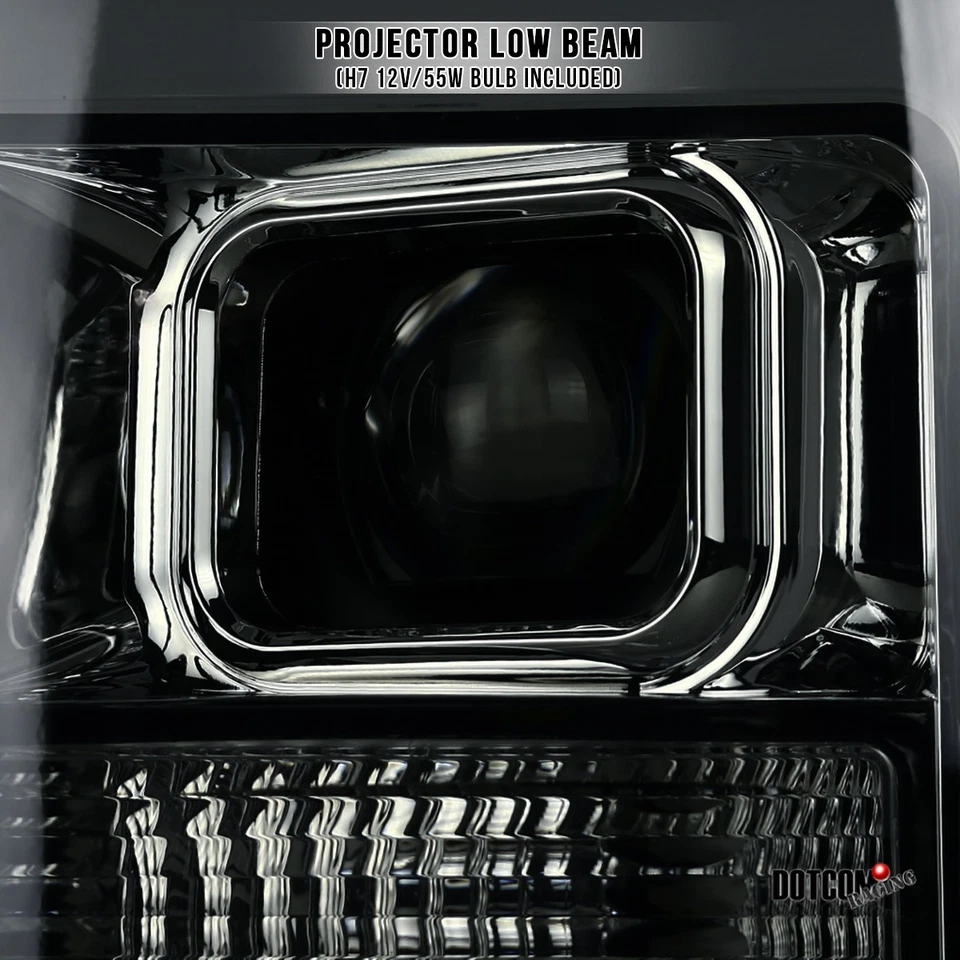 Fit 2008-2010 Ford F250 F350 F450 Super duty Smoke LED Bar Projector Headlights - Image 4 of 4