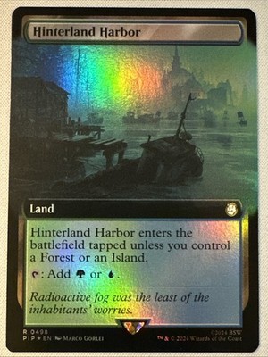 MTG / Hinterland Harbor / PIP / #498 / FOIL (Extended Art) / Rare / NM