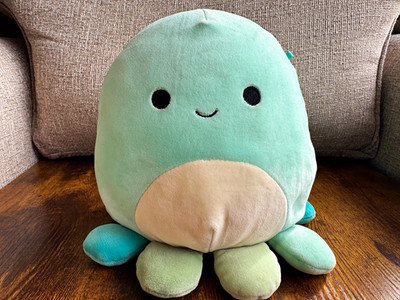 Squishmallow 8 Zoll Olga der Oktopus mintgrün mehrfarbige Tentakel Plüsch nicht mehr produziert