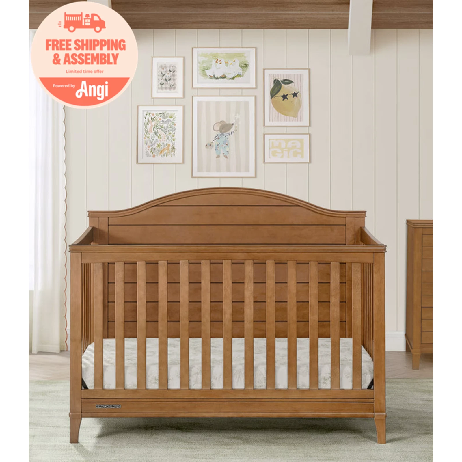 Delta Children Phoebe 6-in-1 Convertible Crib - Greenguard Gold Certified, Chest
Opens in a new wind