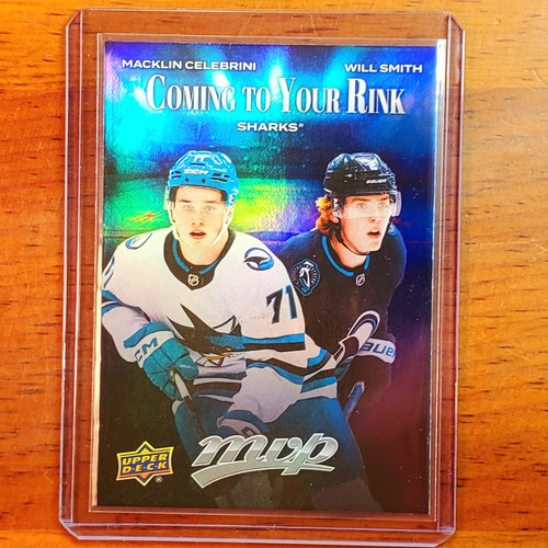 Macklin Celebrini / Will Smith #CR-23 2025 Upper Deck MVP Coming to Your Rink card