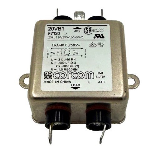 Corcom EMI Filter 16A 250V Metal Case 20VB1 F7130