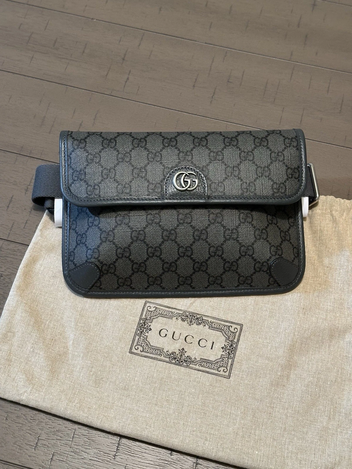 NEUF AUTHENTIQUE SAC CEINTURE GUCCI GG SUPREME JACQUARD