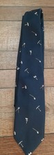 Vintage Mens Tie Necktie Prince Consort Smithsonian Institute Navy Tools 3"x56"