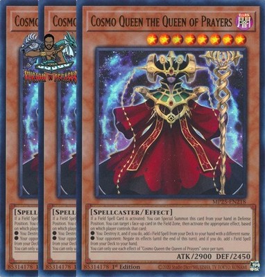 Yugioh! 3x Cosmo Queen the Queen of Prayers MP25-EN218 Ultra Rare 1st Ed NM