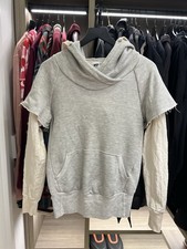 NSF Gray Distressed Layered Hoodie