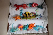 VTG Ty Beanie Babies Fish Theme Lot 17, Aruba, Sunray, Neon, Lips, Morrie......