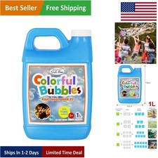 33.8 OZ Non-Toxic Bubble Solution for Safe Kids' Parties   Up to 2.5 Gallons