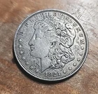 USA 1921 Morgan Dollar Coin 90% Silver $1 Last Year Philadelphia Very Fine
