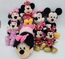 Minnie Mouse Lot Of 7 Disney Assorted Plush Stuffed Misc Styles See All Pics