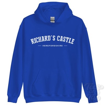 RICHARD'S CASTLE HEREFORDSHIRE HOODIE England college varsity style