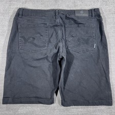 Rocawear Denim Shorts Mens XL Black Excellent Stretch Embroidered Streetwear