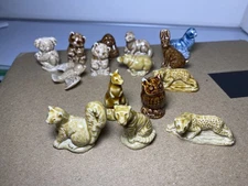 Lot of 15 Vintage Wade Whimsies Red Rose Tea Animal Figures, Made in England 