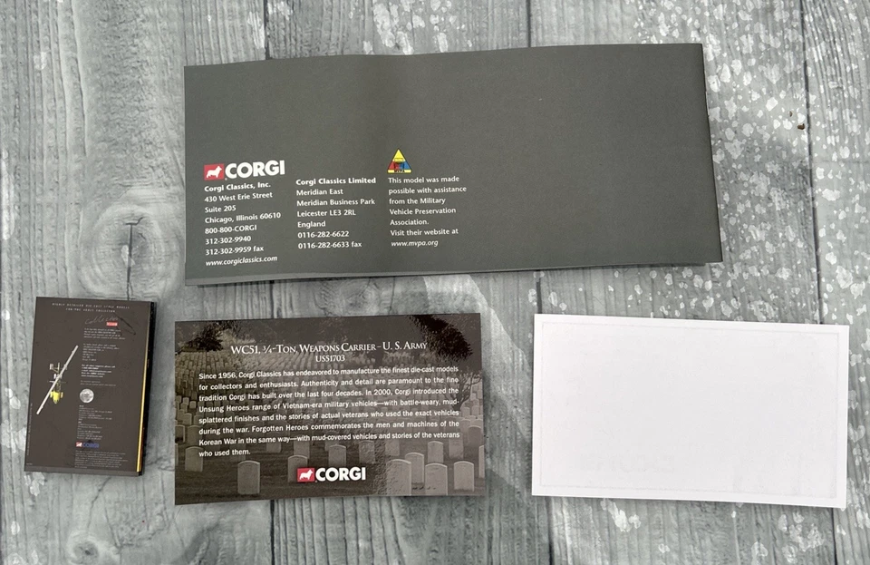 Corgi Dodge WC51 ¾ Ton Weapons Carrier 1:43 US Army Korean War US51703 Boxed - Image 3 of 4