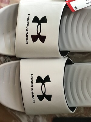 Mens Under Armour Ansa Sandals, Size 12, White with black logo, Brand New! Under Armour Men main image 2