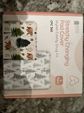 Ultra Stretch Baby- Snug Fitted Diaper Changing Pad Cover Bears Forest