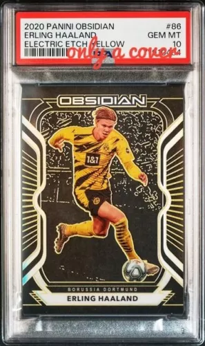 PSA 10 2020 Panini Obsidian - Electric Etch Yellow #86 Erling Haaland 1/10 Αλφ