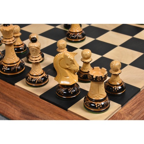 1970s' Dubrovnik Chess Pieces Only Set - Hand Carved Lacquered Boxwood-3.8" King - Picture 9 of 12