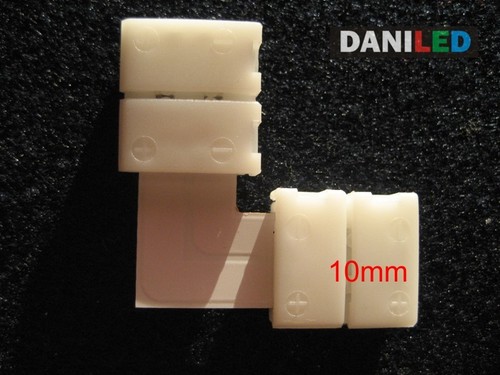 Conector en "L" ó ''T'' 2 pin UNICOLOR 8mm ó 10mm para tiras led unicolor (NUEVO - Imagen 3 de 5