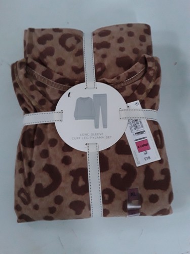 JUEGO PIJAMA ANIMAL POLAR SEÑORA TALLA XLARGE MARRÓN COLOR CAMEL - Imagen 1 de 19