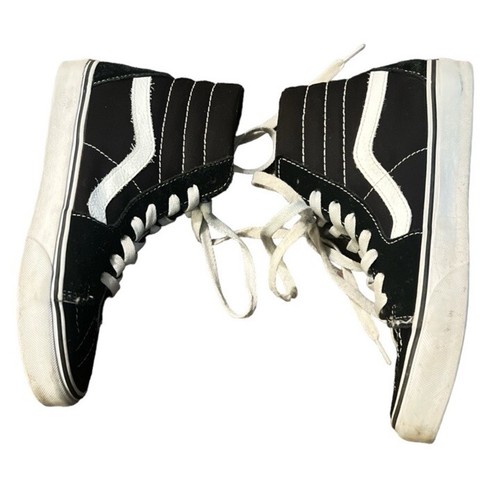 Vans Classic High Tops, Black with White Contrast, Size Women’s 7.5