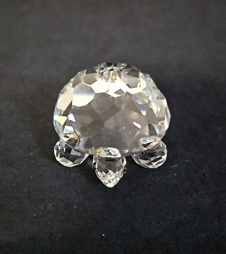 Swarovski Crystal Turtle Figurine Green Eyes  No box