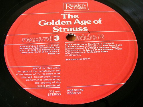 LP x 3 set, 'Golden Age of Strauss', Readers Digest, RDS 9705 9706 9707, VGC+++ - Picture 9 of 10