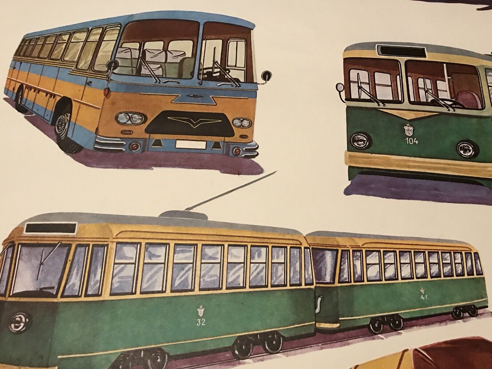 VTG SCHOOL WALL CHART POSTER MEANS OF ROAD TRANSPORT CAR BUS TRUCK MOTORCYCLE NIEUWE populariteit