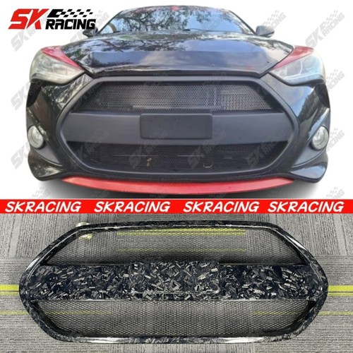 Forged Carbon Fiber Front Bumper Grille For Hyundai Veloster Turbo 2013-2017 - Picture 2 of 15
