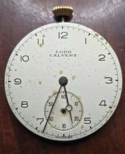 Antique Lord Calvert Mens Pocket Watch Movement 39mm With Dial