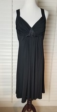 Maggy London Cocktail Dress  Black, Sleeveless, Sequin size12