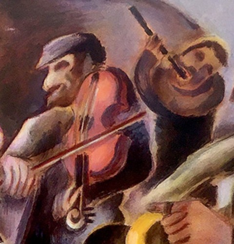 LITOGRAFÍA 1932 Firmada Rusa Ryback Judía Vanguardia Shtetl KLEZMER Judaica - Imagen 13 de 14