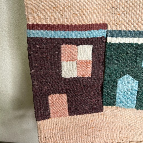 SOUTHWESTERN Woven Wall Hanging Rug 40 " X 29" Cactus Made by RYA Mexico 3163 - Picture 3 of 14