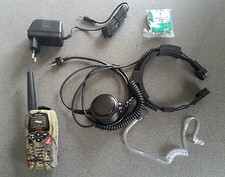 1 TRANSCEPTOR LARINGÓFONO WALKIE INTEK MT3030M MIMÉTICO ÚNICO + PTT GRANDE