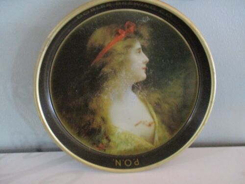 Vintage Dobler Brewing Co. Albany N.Y. Beer tray A. Asti Portrait Victorian Art